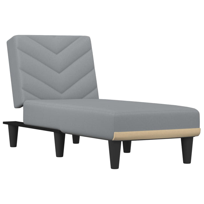Chaise Longue in Tessuto Grigio Chiaro 352853
