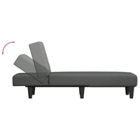 Chaise Longue in Tessuto Grigio Scuro 352854