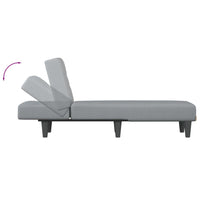 Chaise Longue in Tessuto Grigio Chiaro 352856