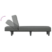 Chaise Longue in Tessuto Grigio Scuro 352857