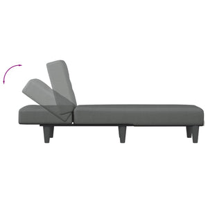 Chaise Longue in Tessuto Grigio Scuro 352857