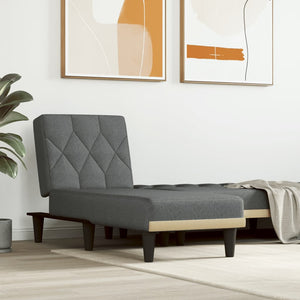 Chaise Longue in Tessuto Grigio Scuro 352857