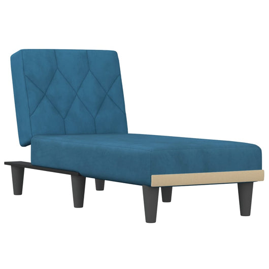 Chaise Longue in Velluto Blu 352859
