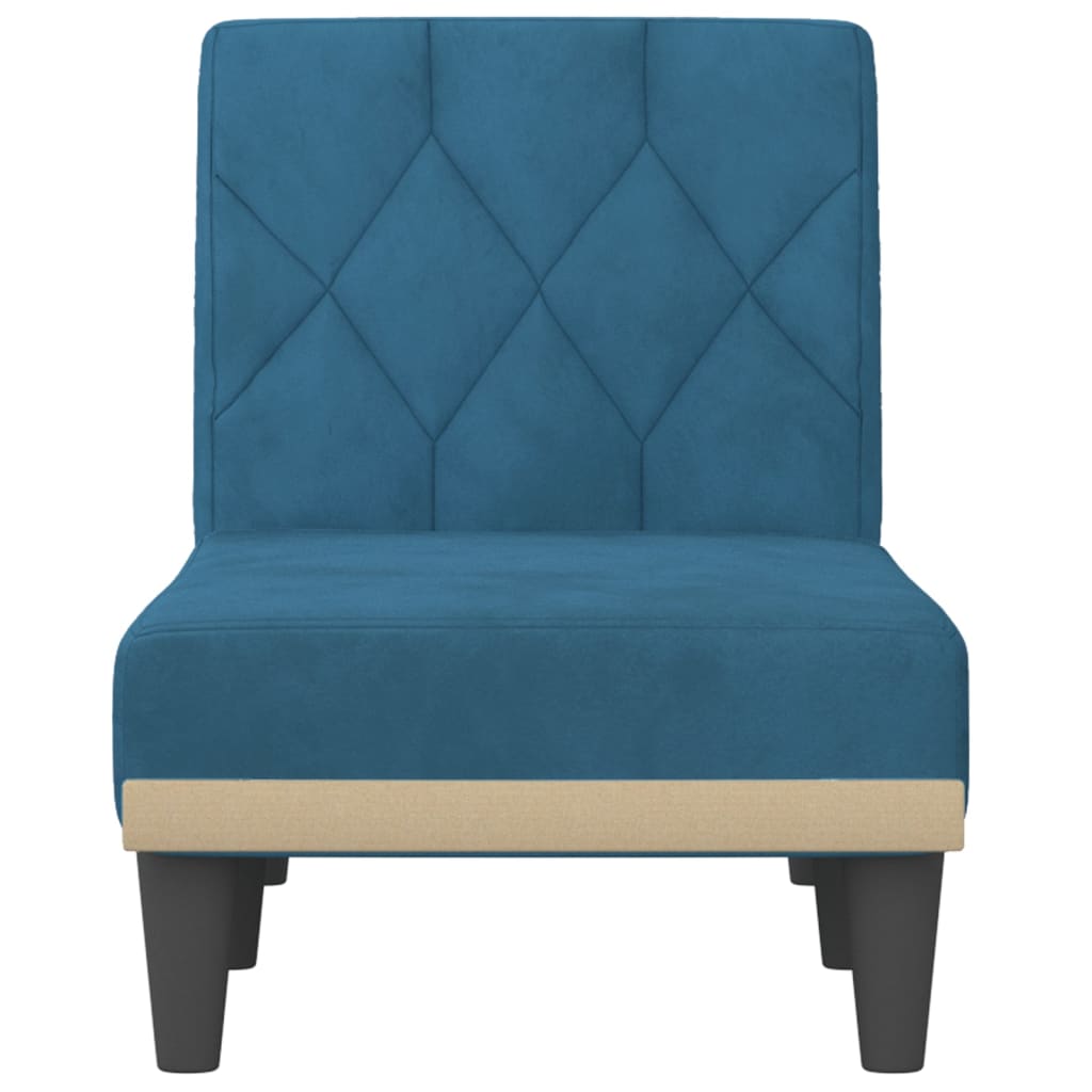 Chaise Longue in Velluto Blu 352859