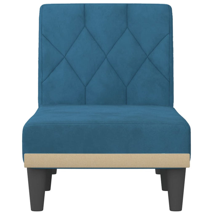 Chaise Longue in Velluto Blu 352859