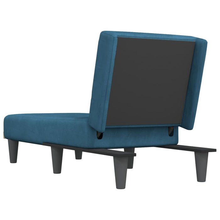 Chaise Longue in Velluto Blu 352859