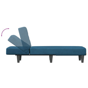 Chaise Longue in Velluto Blu 352859