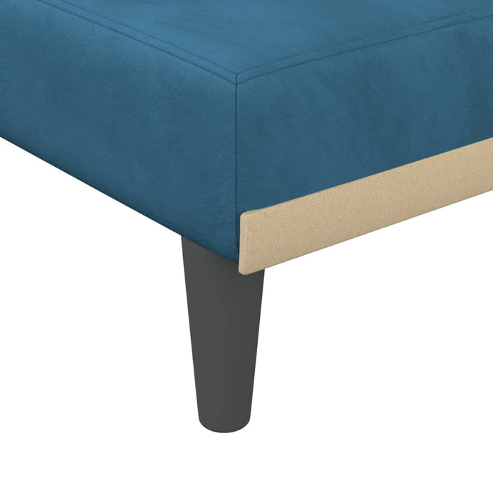 Chaise Longue in Velluto Blu 352859