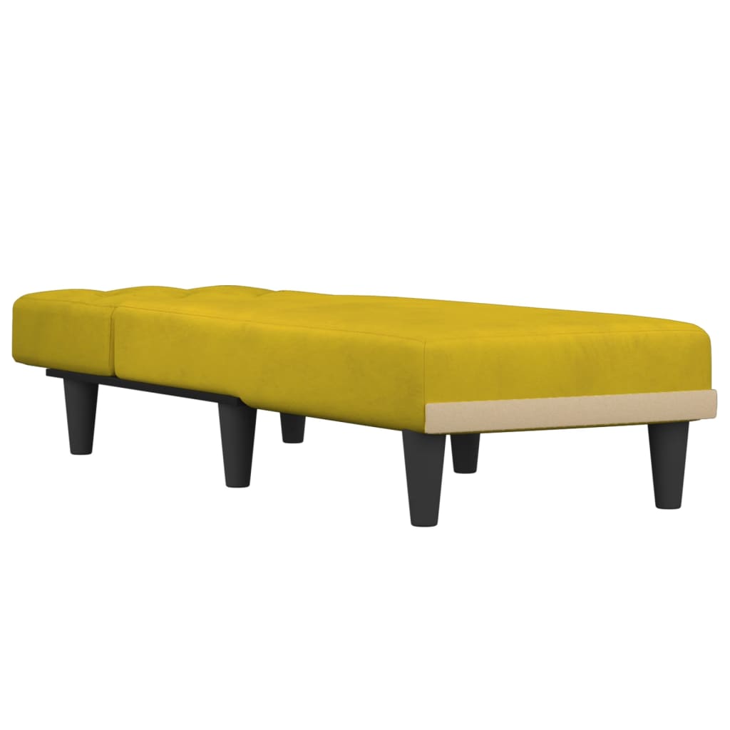 Chaise Longue in Velluto Giallo 352864