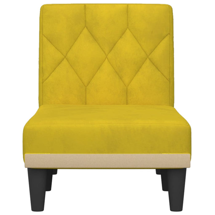 Chaise Longue in Velluto Giallo 352864