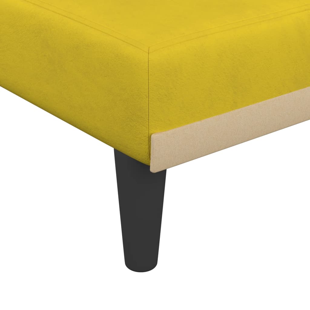 Chaise Longue in Velluto Giallo 352864