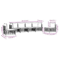 Set Divani da Giardino 6 pz con Cuscini Antracite in Polyrattan 3186720
