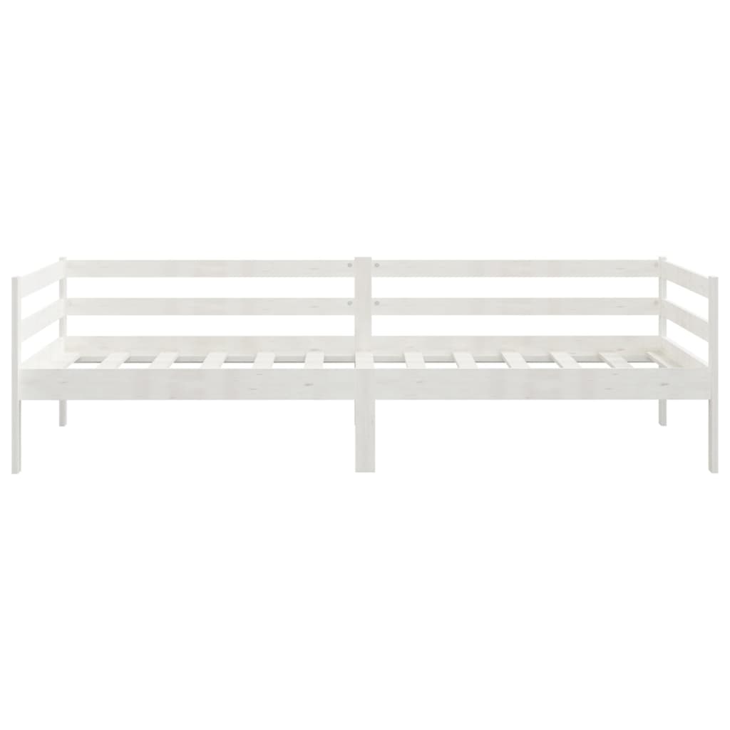 Dormeuse senza Materasso Bianca 90x200 cm Legno Massello Pino 833076
