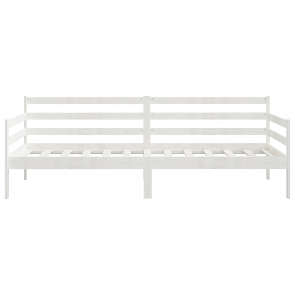 Dormeuse senza Materasso Bianca 90x200 cm Legno Massello Pino 833082