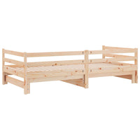 Dormeuse Estraibile 2x(90x190) cm Legno Massello di Pino 833083