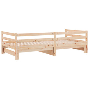 Dormeuse Estraibile 2x(90x190) cm Legno Massello di Pino 833083