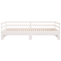 Dormeuse Estraibile Bianca 2x(90x190) cm Legno Massello di Pino 833084
