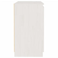 Armadietto Bianco 60x36x65 cm in Legno Massello di Pino 833098