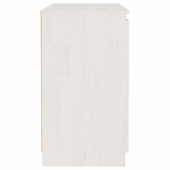 Armadietto Bianco 60x36x65 cm in Legno Massello di Pino 833098