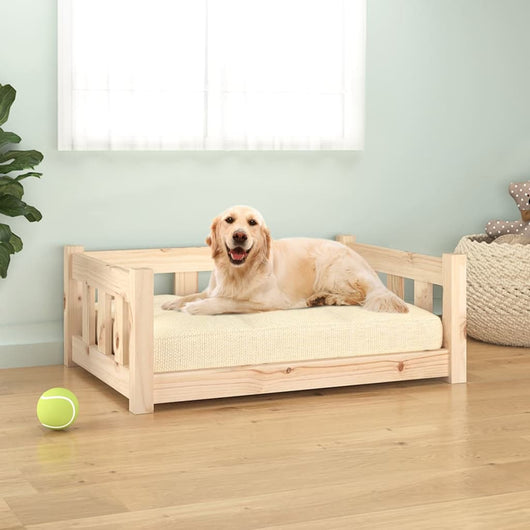 Letto per cani 75,5x55,5x28 cm in legno massello di pino 833253