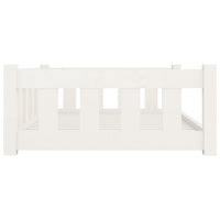 Cuccia per cani, comodo divano, 95,5 x 65,5 x 28 cm, in legno massello di pino bianco 02_0043034