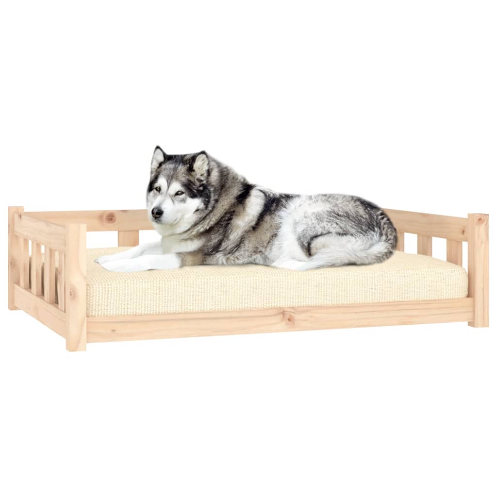 Letto per cani 105,5x75,5x28 cm in legno massello di pino 833257