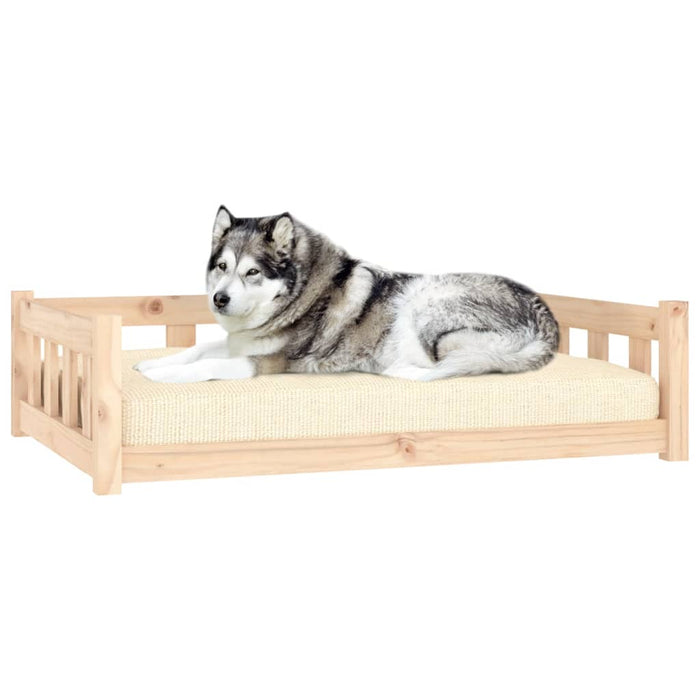 Letto per cani 105,5x75,5x28 cm in legno massello di pino 833257