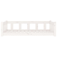 Cuccia per cani comodo divano 105,5 x 75,5 x 28 cm in legno massello di pino bianco 02_0042631