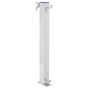 Colonna d'Acqua da Giardino 40 cm Acciaio Inox Quadrato