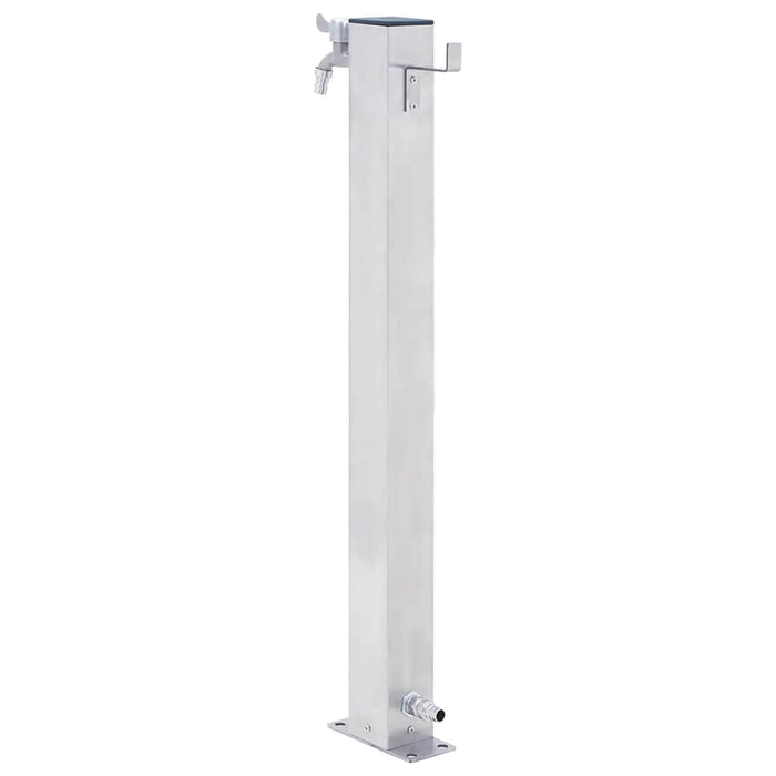 Colonna d'Acqua da Giardino 40 cm Acciaio Inox Quadrato