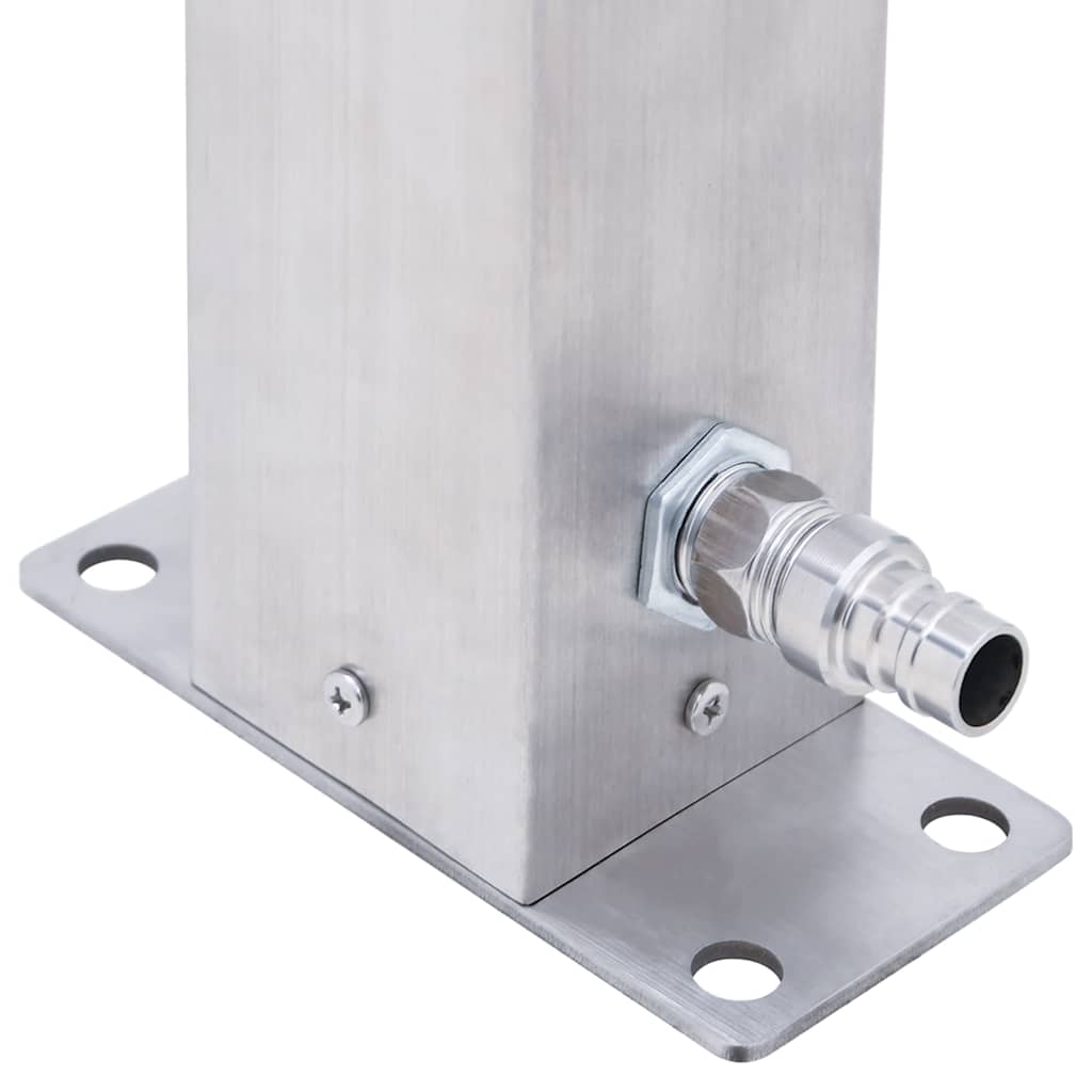 Colonna d'Acqua da Giardino-Attrezzi da giardino 40 cm Acciaio Inox Quadrato
