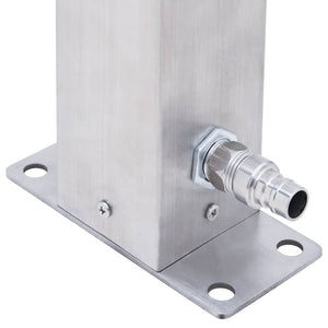 Colonna d'Acqua da Giardino 40 cm Acciaio Inox Quadrato 364496