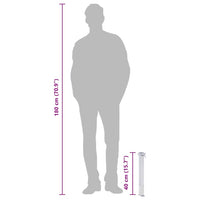 Colonna d'Acqua da Giardino-Attrezzi da giardino 40 cm Acciaio Inox Quadrato