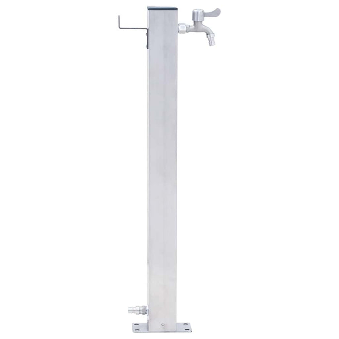 Colonna d'Acqua da Giardino 60 cm Acciaio Inox Quadrato
