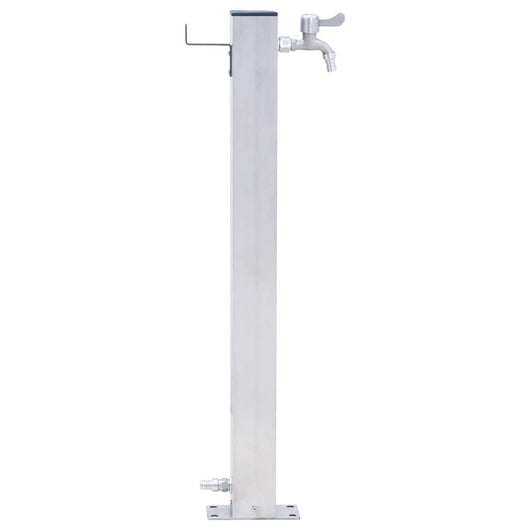 Colonna d'Acqua da Giardino-Attrezzi da giardino 60 cm Acciaio Inox Quadrato
