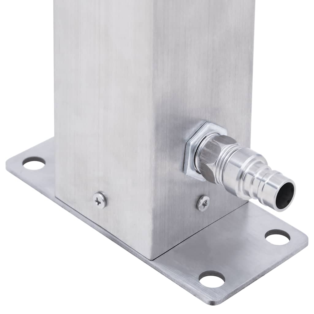 Colonna d'Acqua da Giardino 60 cm Acciaio Inox Quadrato