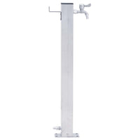 Colonna d'Acqua da Giardino 100 cm Acciaio Inox Quadrato 364499