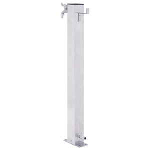 Colonna d'Acqua da Giardino 100 cm Acciaio Inox Quadrato 364499
