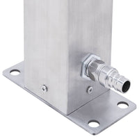 Colonna d'Acqua da Giardino-Attrezzi da giardino 100 cm Acciaio Inox Quadrato
