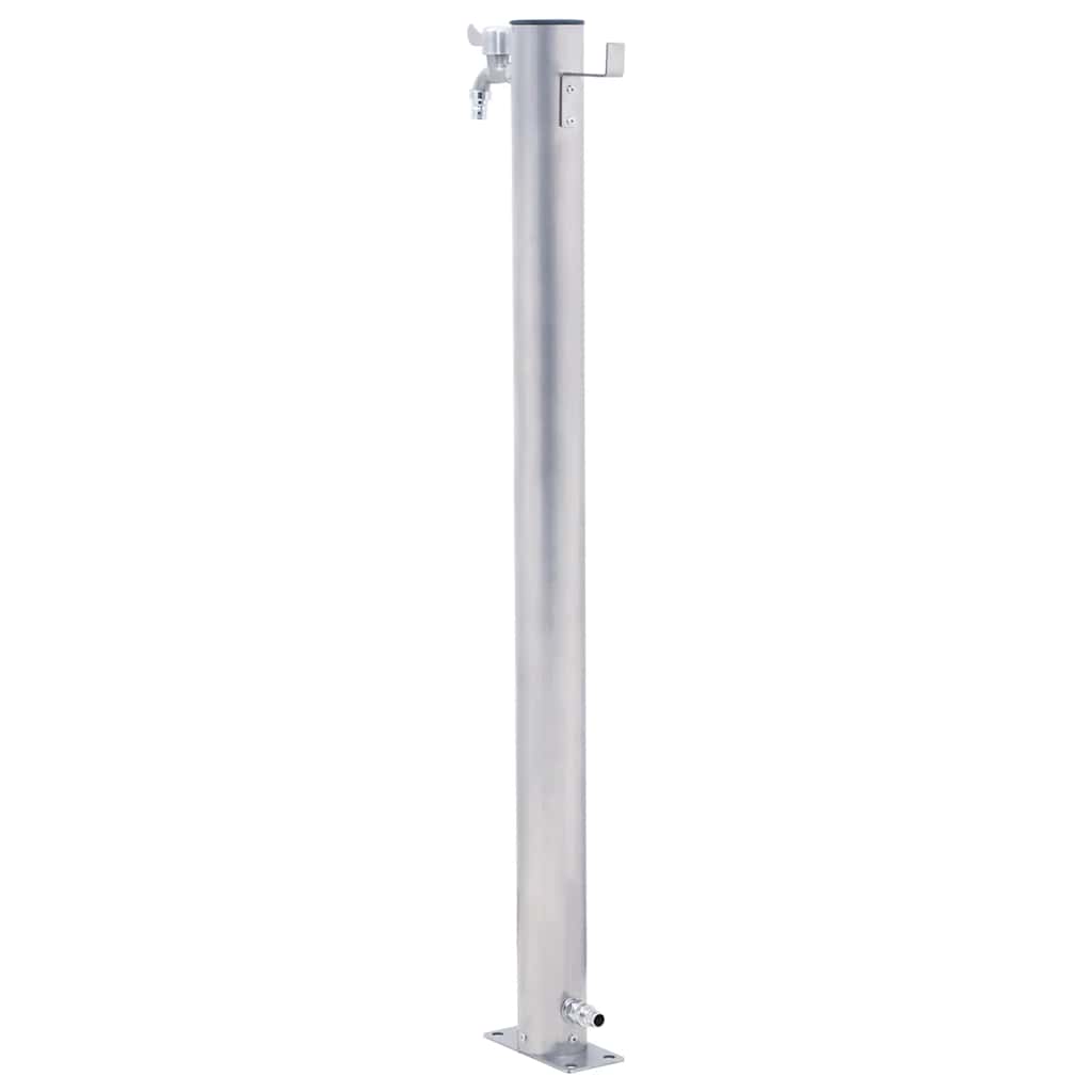 Colonna d'Acqua da Giardino 100 cm Acciaio Inox Rotonda 364503