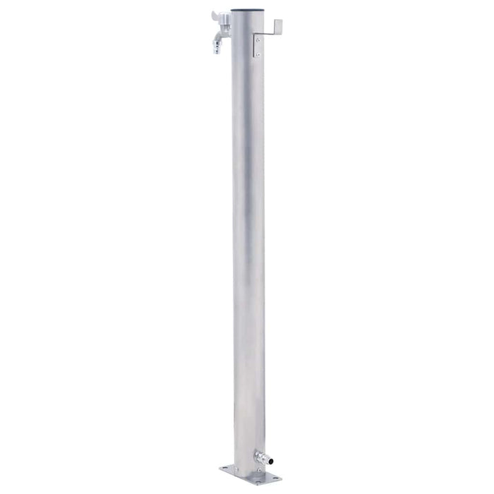 Colonna d'Acqua da Giardino 100 cm Acciaio Inox Rotonda 364503