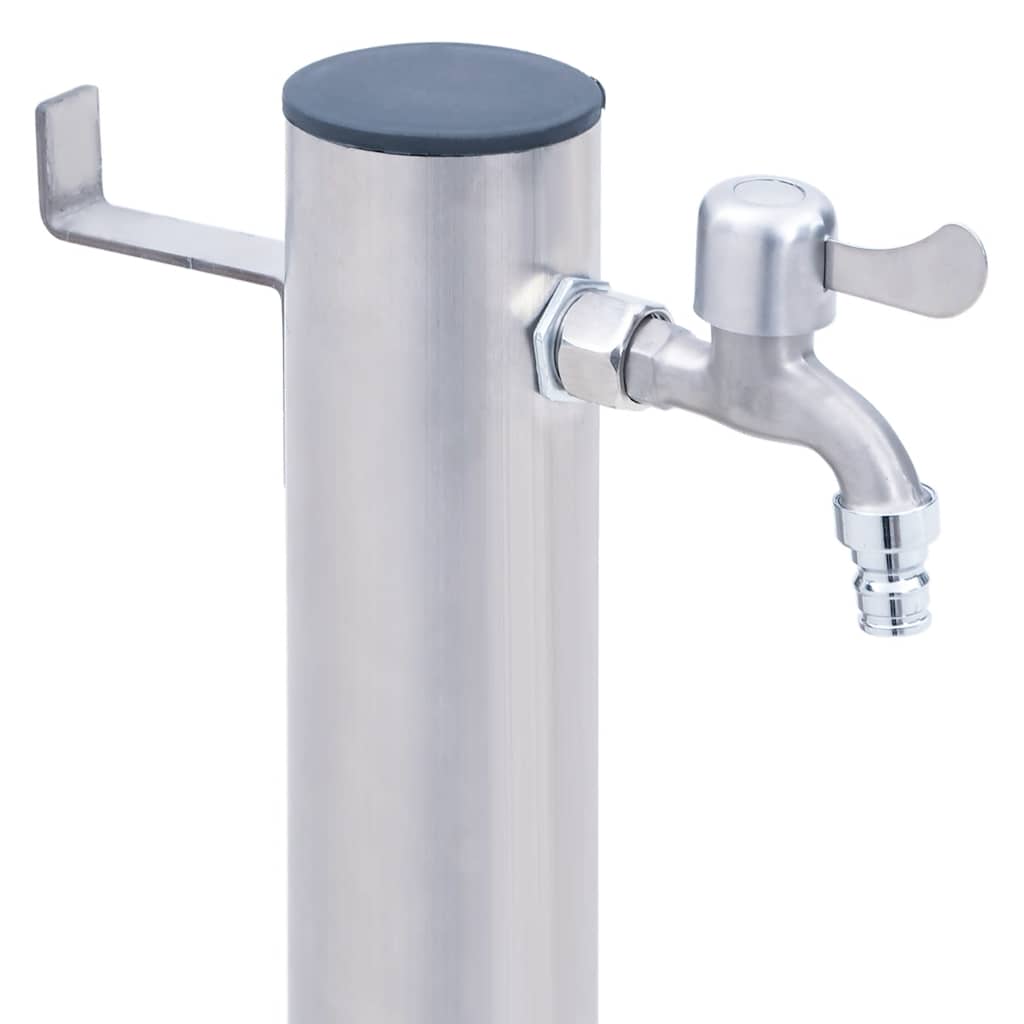 Colonna d'Acqua da Giardino-Attrezzi da giardino 100 cm Acciaio Inox Rotonda