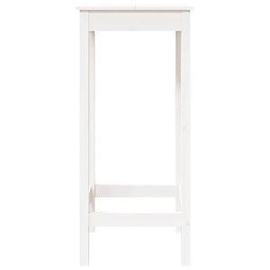 Tavolo da Bar Bianco 50x50x110 cm in Legno Massello di Pino 833264