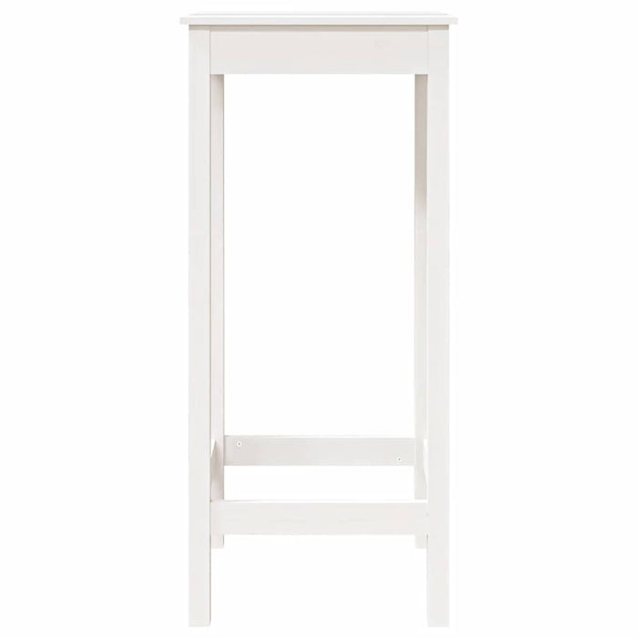 Tavolo da Bar Bianco 50x50x110 cm in Legno Massello di Pino 833264