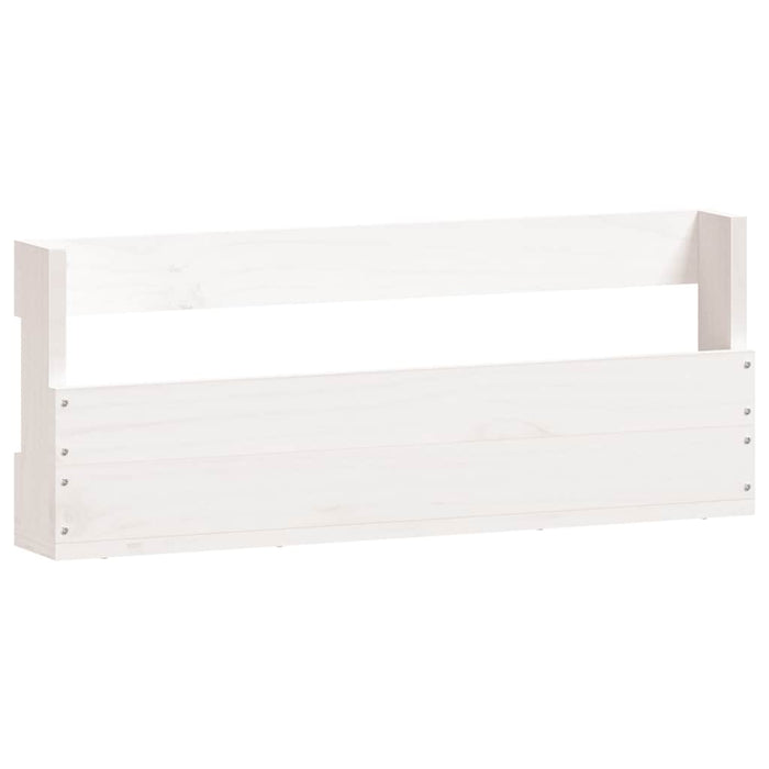 Scarpiere a Parete 2 pz Bianco 59x9x23cm Legno Massello di Pino 833274