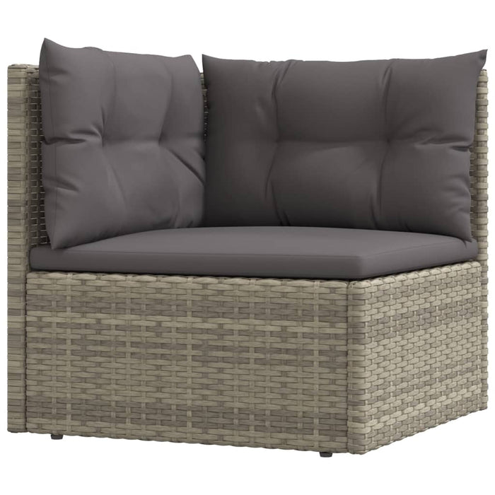 Set Divani da Giardino 9 pz con Cuscini in Polyrattan Grigio 3187229