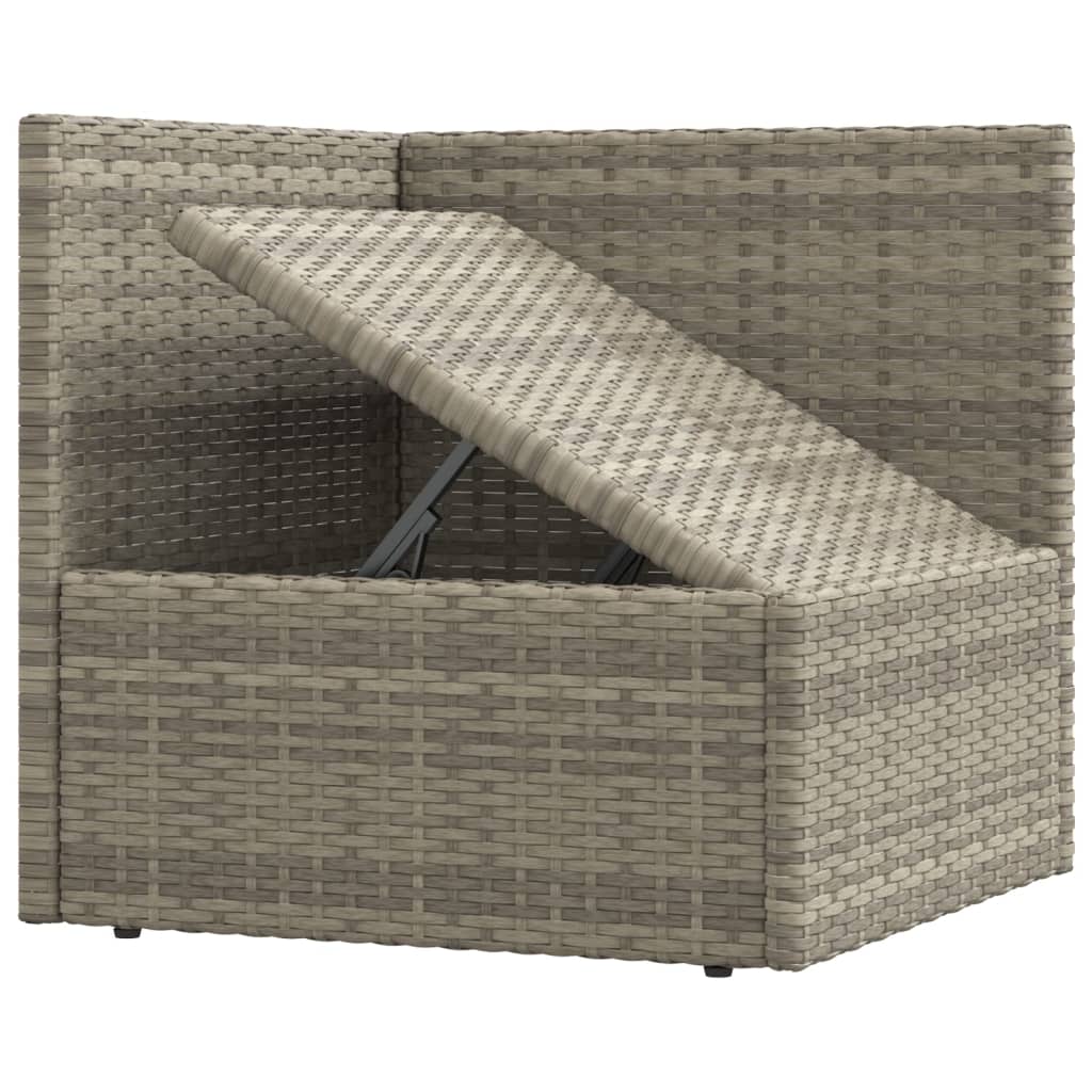 Set Divani da Giardino 9 pz con Cuscini in Polyrattan Grigio 3187229