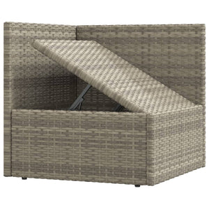 Set Divani da Giardino 9 pz con Cuscini in Polyrattan Grigio 3187229