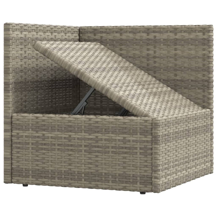 Set Divani da Giardino 9 pz con Cuscini in Polyrattan Grigio 3187229