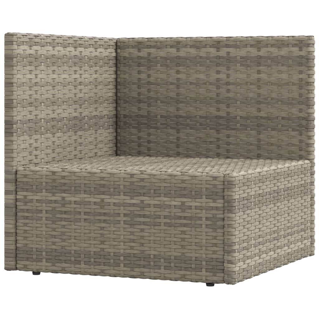 Set Divani da Giardino 10 pz con Cuscini in Polyrattan Grigio 3187251